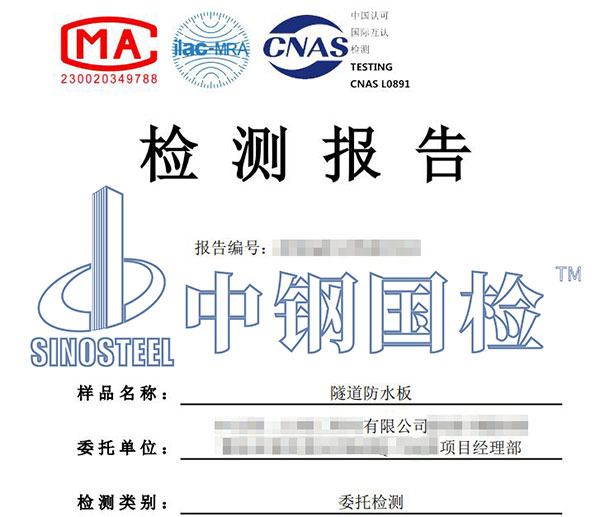 隧道防水板檢測報告